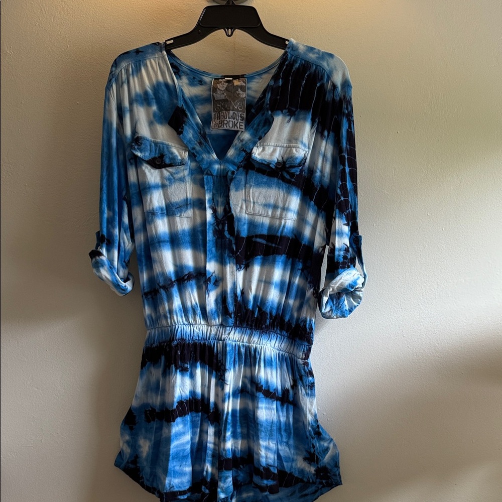 Young Fabulous & Broke Ocean Blue Romper